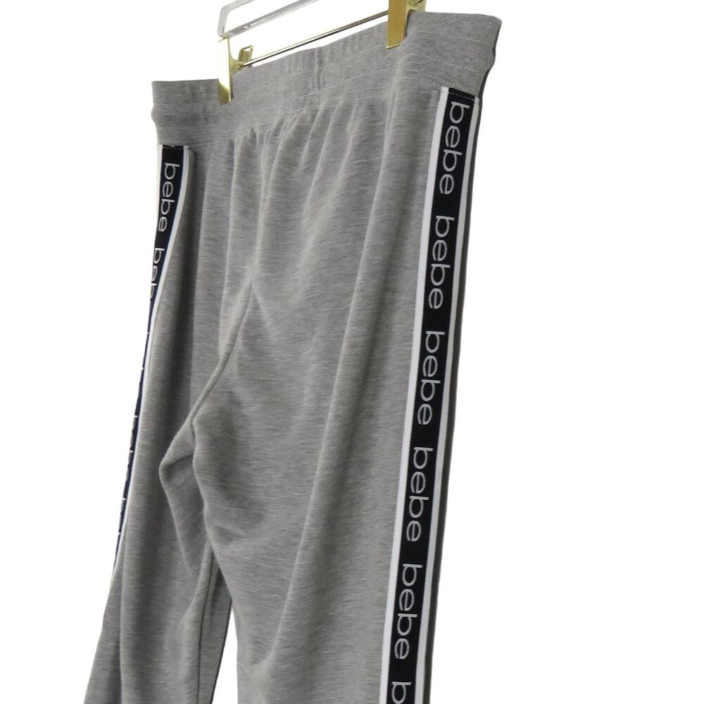 Y2k Bebe Gray & Black Logo Jogger Sweatpants Large - Picture 7 of 8